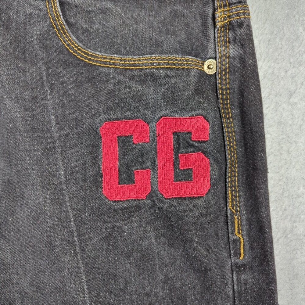 Coogi Jeans Mens 42x34 (Actual 40x32) Black Embroidered Baggy Hip Hop Y2K - Picture 5 of 11
